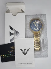 NIBOSI-Pulsera de cuarzo para hombre, reloj masculino impermeable con estilo cronógrafo dorado, de marca de lujo a la moda