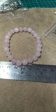 Pulsera elástica de cuarzo con piedra Natural para mujer, brazalete de color rosa en polvo, 2021