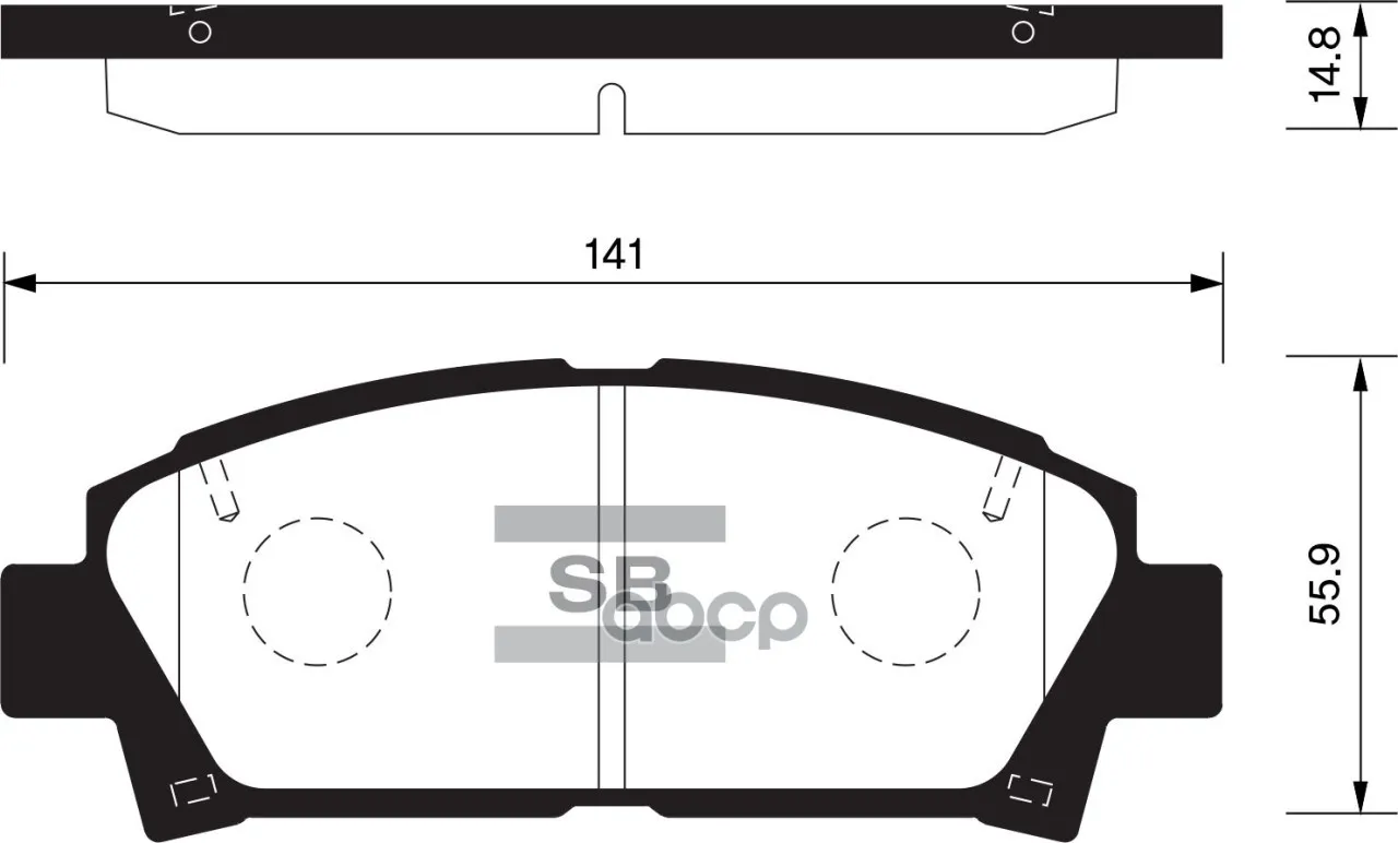 Колодки Тормозные Передние Sangsin Brake Sp1466 Sangsin brake арт. SP1466