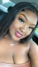 Malaika recto Bob corto frente de encaje pelucas de cabello humano 13x4 pelo brasileño peluca Bob contundente corte Bob pelucas con minimechones