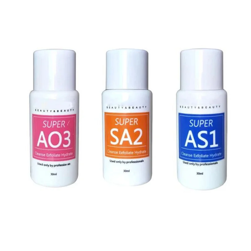 Aqua Peel Solution Hydrogen Oxygen Small Bubble Machine Skincare Cleansing 3pcs For Beauty Salon Use AS1 SA2 AO3 Dermabrasion