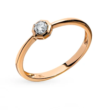 

Gold ring with diamond sunlight sample 585