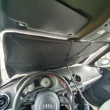 Parasol plegable para parabrisas de coche, quitasol de vehículo con protección para rayos UV, aislamiento térmico para ventana delantera interior, de 125 y 145cm