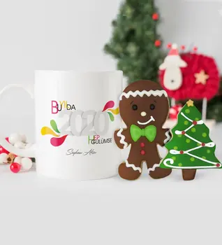 

Personalized Christmas Theme Mug and Handmade Royal Icing Cookie Set-6