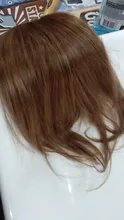 Peluca de cabello humano Remy brasileño con flequillo atado a mano, postizo con REAL BEAUTY en el templo