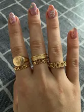 DIEZI-Conjunto de anillos para articulaciones estilo Hip Hop para mujeres y niñas, sortijas bohemias, Color dorado, Estilo Vintage