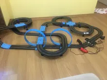 Coche de carreras teledirigido con Control remoto, vehículo eléctrico de carreras de 1:64, con ranura para vía férrea de electrificación, juguete para 4 coches