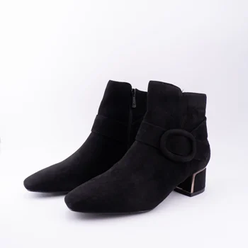 

Booties Women winter boots women Ankle Boots with heel casual booties with zipper