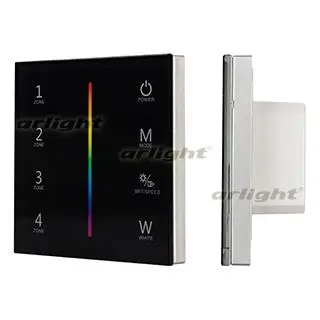 027104 Панель Sens SMART-P30-RGBW Black(230V, 4 зоны, 2.4G) ARLIGHT