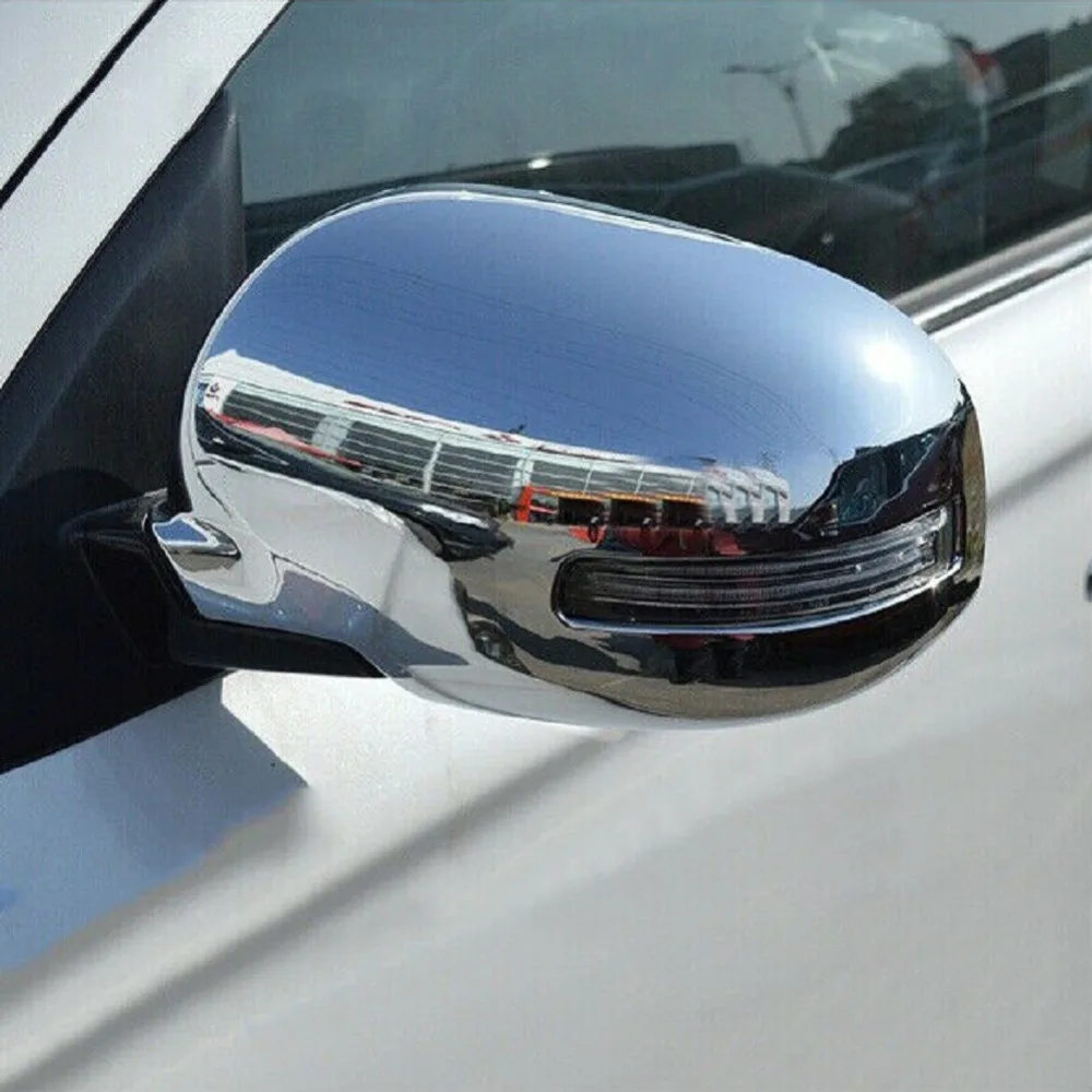 14597 Chrome Side Mirror Cover With Turn Signal Cutout For Mitsubishi Outlander 13-19 3