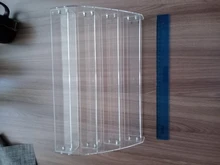 Organizador de exhibición de esmalte de uñas acrílico, 2-3-4-5-6-7 capas, manicura, cosméticos, soporte para presentación de joyería, caja de maquillaje de acrílico transparente