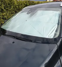 Parasol plegable para parabrisas de coche, quitasol de vehículo con protección para rayos UV, aislamiento térmico para ventana delantera interior, de 125 y 145cm