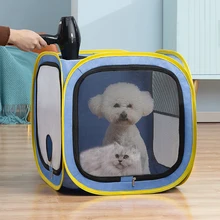 Pet Drying Box Blowing Hair Dryer Cat Cage Dogs Hair Dryer Blow Box Grooming House Bag Pet Dry Room Hands-Free Drying System