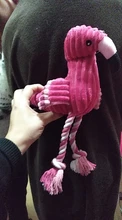De peluche de felpa Flamingo perros de compañía morder masticar juguetes de Chihuahua/Yorkshire/Bulldog/Pug/Corgi perro interactivo/perro de juguete