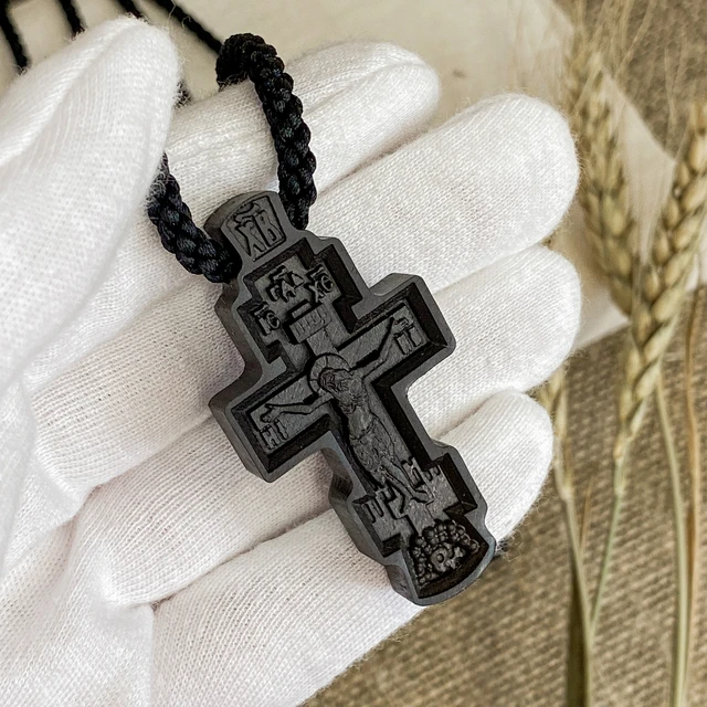 Orthodox Wooden Cross, Crucifix Necklace, Orthodox Crucifix, Pectoral  Cross, Orthodox Cross, Wood Cross, Carved Wooden Cross 