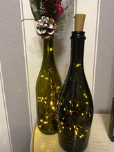 Bottle-Stopper Garland Led-String-Lights Glass-Craft Holiday-Decoration Copper-Wire Fairy