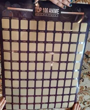 Decoración de la parte superior del hogar, póster de Anime rascador, lista de cubo de Anime, iconos artísticos prémium, gran regalo para los fanáticos del Anime, 100