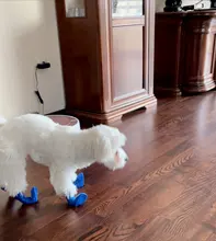 ¡Gran oferta! Zapatos antideslizantes para perros y cachorros, Botas de lluvia protectoras de alta elasticidad, impermeables, S/M/L, suministros creativos para mascotas, 4 Uds.