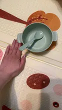 Juego de vajilla de alimentación de bebé para niños, plato de paja de trigo respetuoso con el medio ambiente, vajilla de entrenamiento anticaliente, tazón y cuchara, 2 uds.