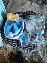 Máscara de esnórquel de cara completa para adulto, máscara de buceo subacuática antiniebla, vista panorámica, para chico