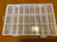 Caja de almacenamiento de plástico para joyas, compartimiento ajustable, caja para pendientes, estuche para joyería, varios tamaños