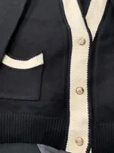 Cárdigans de punto Vintage para mujer, suéteres de manga larga con cuello en V, blusas ajustadas coreanas para oficina, cárdigans 2019