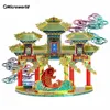 Microworld 3D Metal Puzzle Carp Gantry Building Model Kits DIY Jigsaw Graduation Blessing Gifts Christmas For Desktop Decoration 4