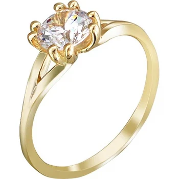 

Esthete ring with cubic zirconia in Yellow Gold