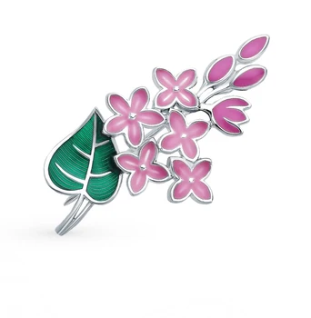 

Silver brooch with enamel sunlight sample 925