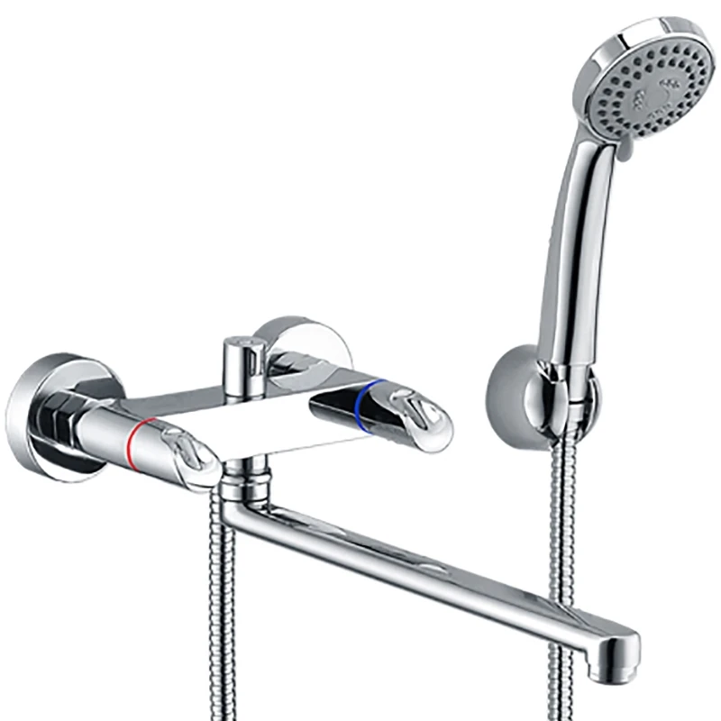 Смеситель для ванны WasserKRAFT Lossa 1202L(Аэратор, керамический картридж, защита от известковых отложений, настенное