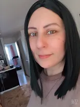 Msholy-Peluca de cabello sintético para mujer, pelo corto recto de 12 pulgadas, color marrón ombré, Natural, de alta temperatura, para fiesta diaria