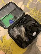 Pistola de masaje eléctrica LCD para adelgazar músculos, relajación para cuello, parte trasera del pie, pierna, hombros, pistola de masaje de percusión