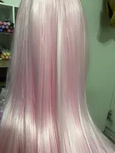 Peluca de pelo corto sintético rosa para Cosplay, para mujeres, Lolita, Amarillo, Azul, Morado, rojo, longitud media, MUMUPI