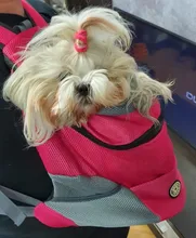 Al aire libre viajes de mascotas de doble bolsa de hombro portátil de viaje mochila al aire libre bolsa de transporte perro mascota frente perro bolsa de malla de mochila de la cabeza