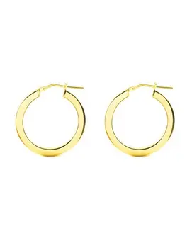 

Silver earrings gold Rings Smooth square 26x3mm