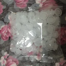 Vasos para pestañas postizas, florecimiento rápido, florecimiento solar, taza de pegamento, ventilador para pestañas, herramientas de maquillaje, 100/200 Uds.