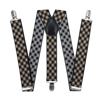 

Suspenders for trousers wide (3.5 cm, 3 clips, Brown) 54167