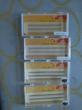 Kimcci-pestañas 3D individuales de cilios, pestañas naturales de visón para extensiones, 120 manojos, maquillaje negro, pestañas postizas