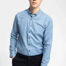 Дефакто Мужская официальная Однотонная рубашка Повседневный тканый Топ с длинным рукавом рубашка офисная Деловая одежда Топ рубашка Новинка-J9646AZ19SPBE581-J9646AZ19SP