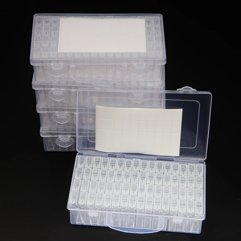 256 Slot Plastic Bottles Container Storage Box Diamond Painting Accessories Diamant Painting Holder Daimond Box