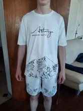 2021 nueva chaqueta de verano establece chándales de los hombres de impresión de tinta de pantalón corto Casual manga + Pantalones cortos conjunto de Deportes de la ropa de los hombres es japonés suelto 5XL
