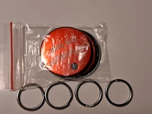 Etiquetas redondas de aluminio para identificación de mascotas, identificación de nombre personalizada, teléfono, 2 unidades por lote