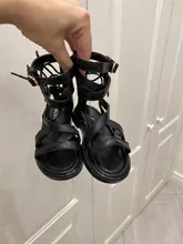 Sandalias de fondo suave para niñas, zapatos de princesas pequeñas, novedad de verano, zapatos romanos altos para bebés, zapatos de playa Princesa, zapatillas para niños