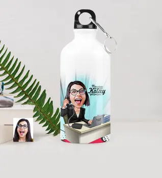 

Personalized Women 'S CEO Caricature Of Metal Water bowl (500 ml.) 1