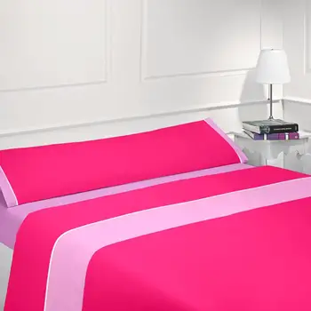 

Compound Pink sheets by worktop, Fitted sheet and pillowcase