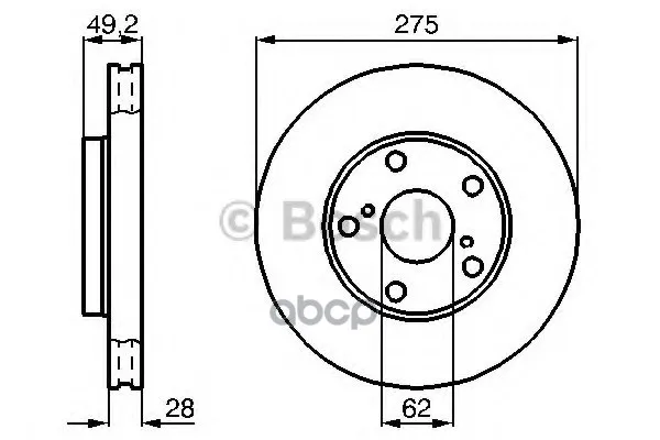 Brake Disc 0986478632 Bosch art. 0986478632