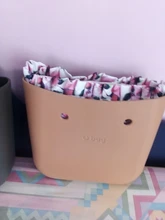 Forro de borde Floral con estampado colorido, bolsillo con cremallera interior para Mini bolsa clásica, inserto de Obag con revestimiento interior impermeable para bolsa O bolsa