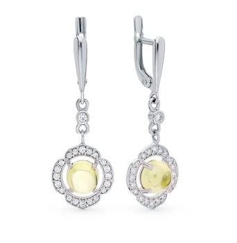 

Silver earrings with cubic zirconia sunlight sample 925