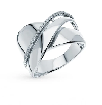 

Silver ring with cubic zirconia sunlight sample 925