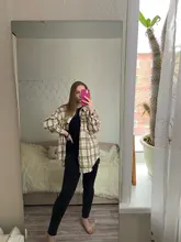 Oversized Shirts Clothing Tops Button Female Blouse Long-Sleeve Toppies Vintage Plus-Size